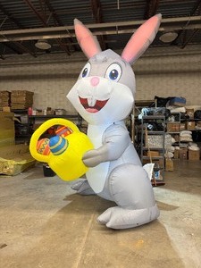 lot 10A image: 13 Airblown Inflatable Giant Easter Bunny