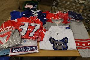 lot 315 image: Assorted Hockey Jerseys and Socks