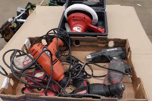 lot 346 image: Assorted Power Tools - Sanders, Drills, Cordless Buffer