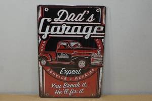 lot 161 image: Novelty Metal Sign -Dads Garage