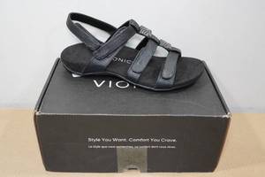 lot 190 image: Vionic Womens Amber Orthotic Sandals -Size 8, BLack