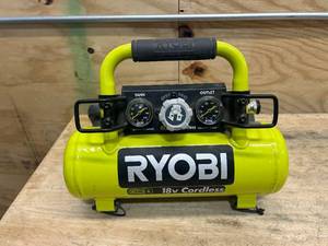 lot 87 image: RYOBI P739 ONE 1 Gal. 120 PSI Portable 18V Horizontal Air Compressor - Tool Only ( 0.5 CFM at 90 PSI ) D149