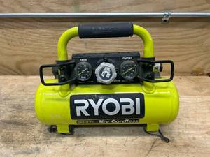 lot 89 image: RYOBI P739 ONE 1 Gal. 120 PSI Portable 18V Horizontal Air Compressor - Tool Only ( 0.5 CFM at 90 PSI ) D149