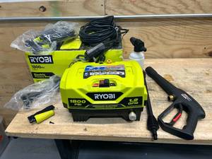 lot 150 image: RYOBI RY141802 1800 PSI 1.2 GPM Cold Water Corded Electric Pressure Washer - C99