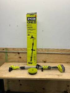 lot 154 image: RYOBI P4500 ONE 18V Cordless Telescoping Power Scrubber (Tool Only) - C119