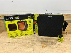 lot 155 image: RYOBI FVT51K USB Lithium Cordless Heated Cushion Kit with (2) 2.0 Ah Batteries - C69.98