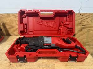 lot 127 image: MILWAUKEE 6538-21 15 Amp 1-14 in. Stroke Orbital SUPER SAWZALL Reciprocating Saw with Hard Case - C199