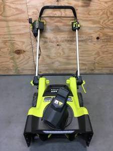 lot 2A image: RYOBI RY408010BTL 40-Volt HP Brushless 21 in. Whisper Series Single-Stage Cordless Electric Snow Blower (Tool-Only) - C449