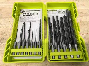 lot 70 image: Ryobi A972502 25 PC. BLACK OXIDE HEX SHANK DRILL BITS - D27