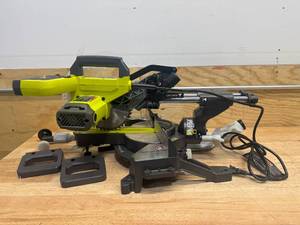 lot 183 image: RYOBI TSS702 10 Amp Corded 7-14 in. Compound Sliding Miter Saw - B219