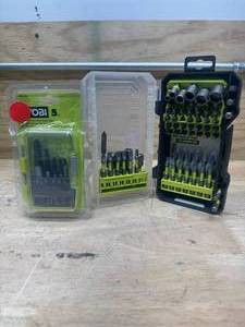 lot 187 image: RYOBI Lot of A967001 Impact Driving Set and A96SE51 Spiral Screw Extractor Set - C32
