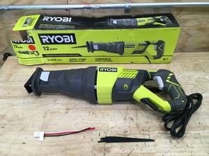 lot 196 image: RYOBI RJ186V 12 Amp Corded Reciprocating Saw - C89