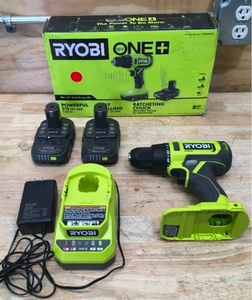 lot 2 image: RYOBI PCL206 ONE 18V Cordless 12 in. DrillDriver Kit with (2) 1.5 Ah Batteries and Charger - C99