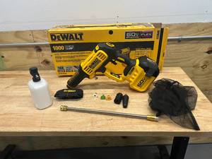 lot 201 image: DEWALT DCPW1000B FLEXVOLT 60V MAX 1000 PSI 1.0 GPM Cold Water Cordless Battery Power Cleaner (Tool Only) D199