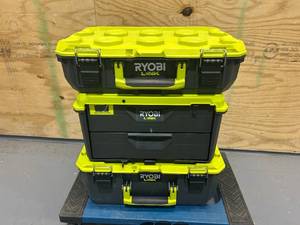lot 202 image: RYOBI STM101, STM301 and STM102 Link Tool Boxes C208.96