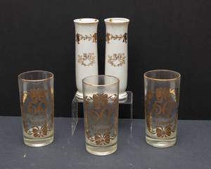 lot 16 image: 50th Anniversary Glasses and Vases