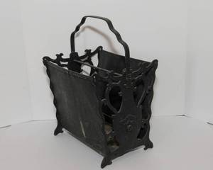 lot 66 image: Vintage Cast Iron Magazine Rack