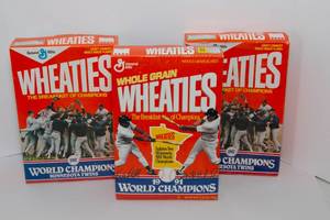 lot 69 image: 1987 and 1991 Minnesota Twins Wheaties Cereal Boxes