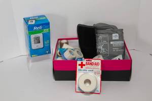 lot 96 image: First Aid Supplies  Reli BP100 and Band-Aid Wrap