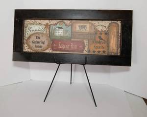 lot 211 image: Keeping Room Artwork and Stand
