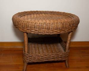 lot 219 image: Wicker Side Table