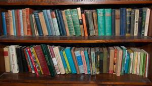 lot 256 image: Two Rows of Vintage and Modern Books