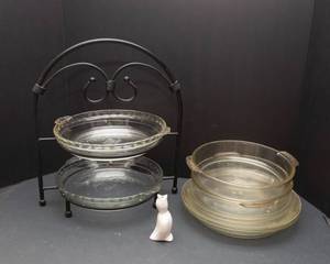 lot 321 image: Pie Dishes, Pie Whistle, and Pie Stand