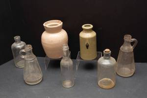 lot 319 image: Vintage Glass Bottles - Mrs. Stewarts Bluing