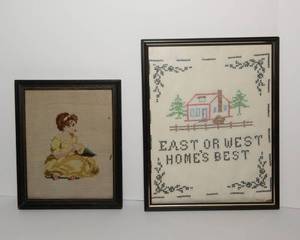 lot 402 image: Handmade Wall Art - Two Pieces
