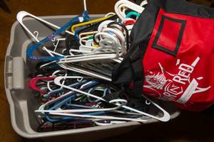 lot 396 image: Large Tote of Hangers