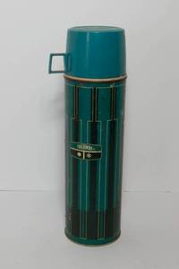 lot 442 image: VIntage MCM Teal Thermos