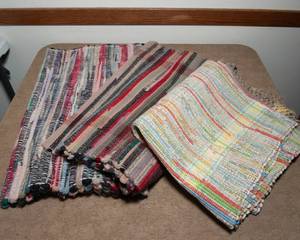 lot 451 image: Three Rag Rugs