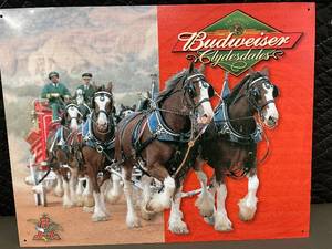 Budweiser Clydesdales Collectible Tin Sign