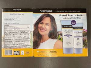 NJ 3 - Neutrogena Ultra Sheer Dry-Touch Sunscreen SPF 55 Broad Spectrum 2 packs 4 total