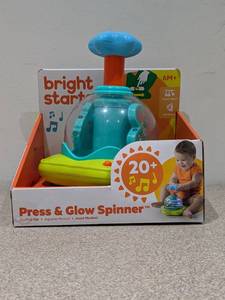 BRAND NEW BRIGHT STARTS PRESS & GLOW SPINNER