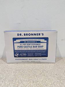 BRAND NEW DR. BRONNERS PEPPERMINT BAR SOAP (6 PACK)
