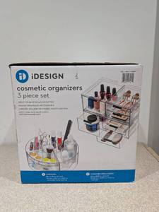 BRAND NEW IDESIGN 3PC. COSMETICS ORGANIZER