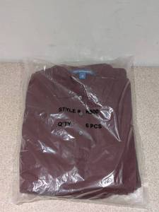 BRAND NEW 6 PACK OF PORT AUTHORITY XS POLO SHIRTS (MAROON)