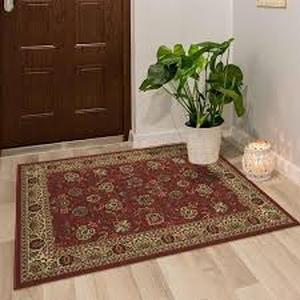 lot 36 image: Lot of Ottomanson Ottohome Collection Non-Slip Rubberback Oriental Design 3x5 Indoor Area Rug, 3 ft. 3 in. x 5 ft., Dark Red    Customer Returns See Pictures