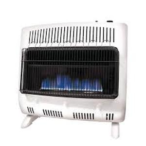 lot 41 image: Mr. Heater 30,000 BTU Vent Free Blue Flame Natural Gas or Propane Dual Fuel Space Heater    Customer Returns See Pictures