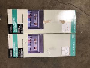lot 8 image: Lot of  Everbilt 5.25 H 5-Pair White Vinyl Shoe Rack  Customer Returns See Pictures