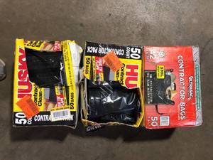 lot 16 image: Lot of Assorted Heavy Duty Garbage Bags     Customer Returns See Pictures