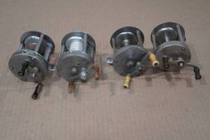 4 Vintage Fishing Reels -Shakespeare, Triumph
