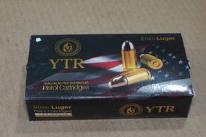 50 YTR 9mm Luger 124 Gr FMJ Ammo