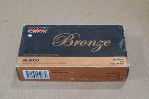 50 PMC Bronze .45 Auto 185 Gr JHP Ammo