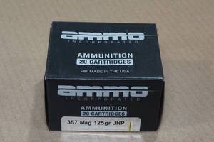 20 Ammo Inc .357 Mag 125 Gr JHP Ammo