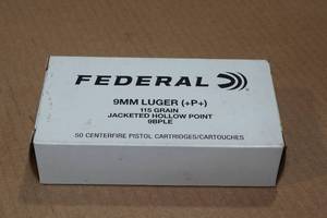 50 Federal 9mm Luger P 115 Gr JHP Ammo