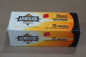 500 Armscor .22 LR 36 Gr HP Ammo