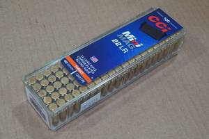 100 CCI Mini Mag .22 LR 40 Gr Plated RN Ammo