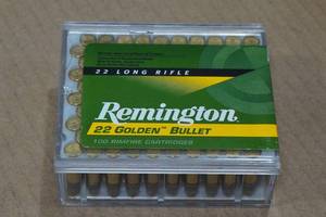 100 Remington 22 Golden Bullet .22 LR Plated RN Ammo